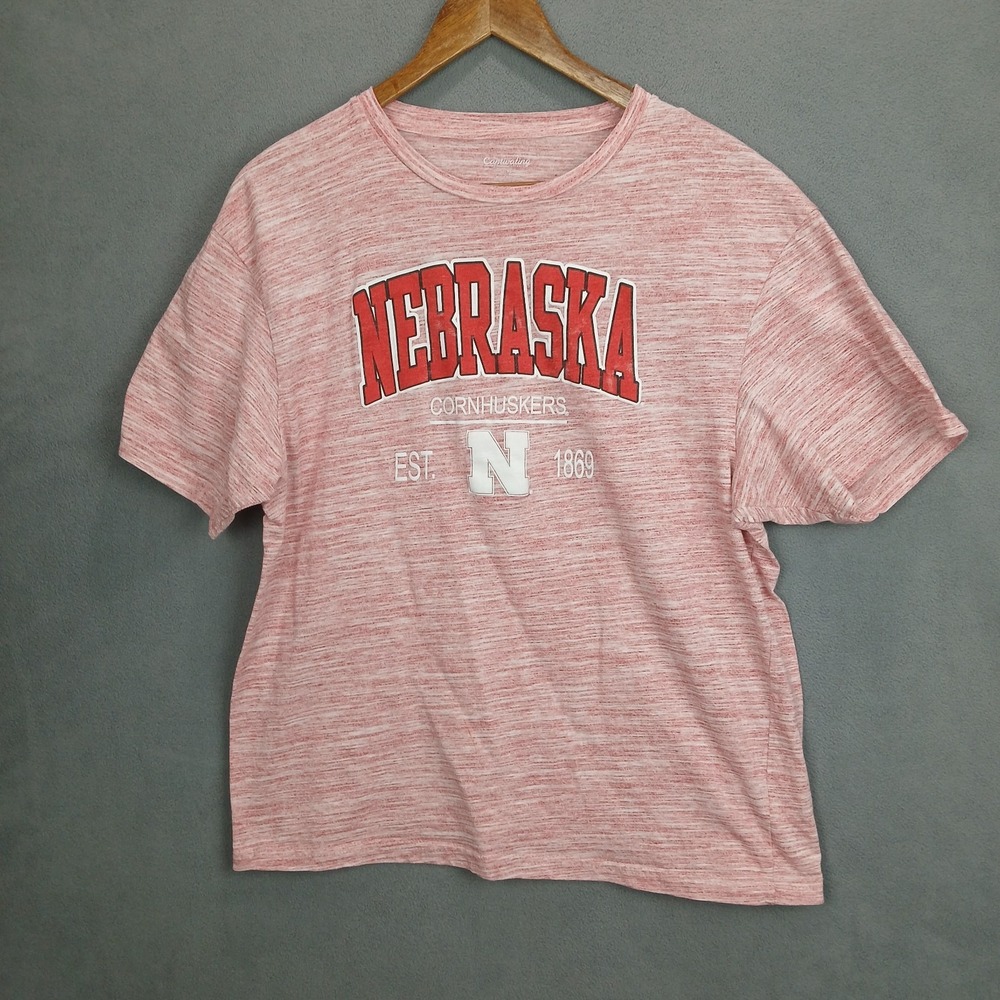 Nebraska Cornhuskers T Shirt Mens 2XL Pink Captivating Apparel Football NCAA
